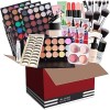 Coffret Maquillage, MKNZOME 50 Pcs Kit Maquillage Femme Professionnel avec trousse de Maquillage Palettes de Maquillage Fard 