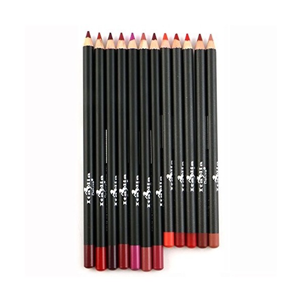 12pc Italia Deluxe Ultra Fine Lip Liner set of 12 color 721-755 by Italia Deluxe