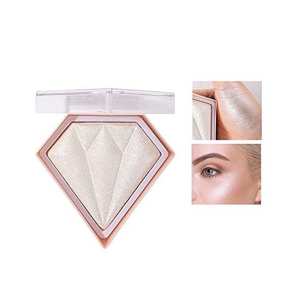 5 Couleur Diamond Highlighter Palette, Mettre en valeur, Trim & Rougir 3 Utilisations Poudre de Lueur, Brillant Bronzer Highl