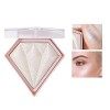 5 Couleur Diamond Highlighter Palette, Mettre en valeur, Trim & Rougir 3 Utilisations Poudre de Lueur, Brillant Bronzer Highl