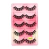 UAMOU Cils de vison en vrac 5 paires de Faux Cils longs naturels Cilios vison 3D Faux Cils maquillage Cils moelleux maquillaj