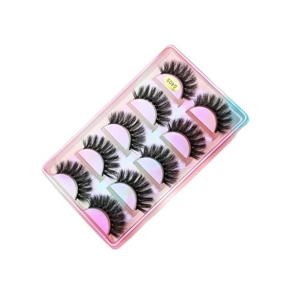 UAMOU Cils de vison en vrac 5 paires de Faux Cils longs naturels Cilios vison 3D Faux Cils maquillage Cils moelleux maquillaj