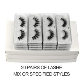 UAMOU 4/100 pièces cils en vrac mélange 3d vison cils cils naturel vison cils faux cils maquillage cils Cheerfully Color : M