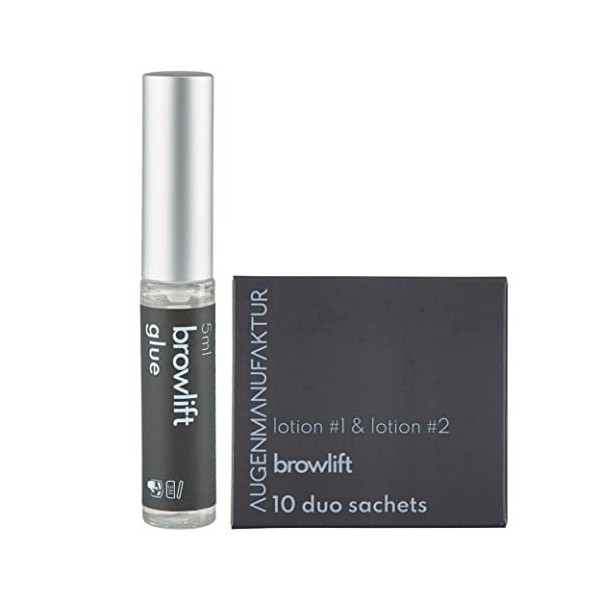 Augenmanufaktur Kit rehaussement de sourcils - Browlift forme & fixe les sourcils, effet 3D naturellement durable Sachets Ba