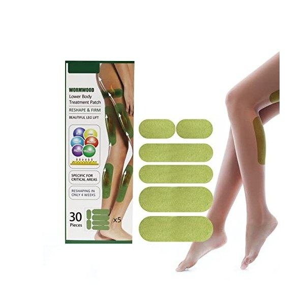 HerbalLegs Slimming Patches, Herbal Leg Lifting Sticker,Wormwood Leg Stickers,Patch Raffermissant et Réduisant la Cellulite p