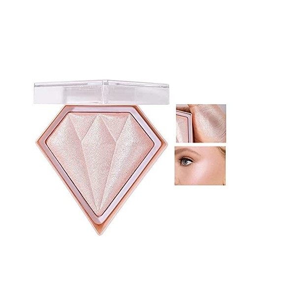 5 Couleur Diamond Highlighter Palette, Mettre en valeur, Trim & Rougir 3 Utilisations Poudre de Lueur, Brillant Bronzer Highl