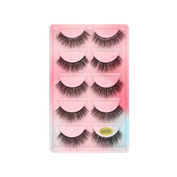 UAMOU 50/100/200 paires de cils faux cils de vison naturel 3d cils de vison volume faux cils en vrac cilios Cheerfully Color