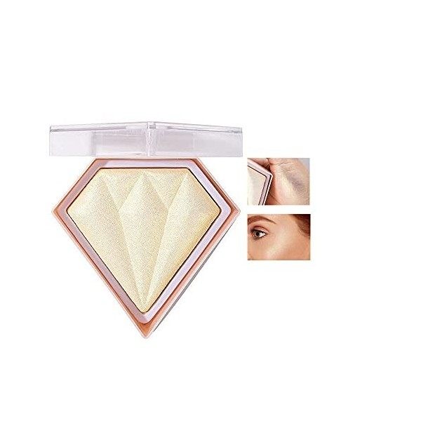 5 Couleur Diamond Highlighter Palette, Mettre en valeur, Trim & Rougir 3 Utilisations Poudre de Lueur, Brillant Bronzer Highl