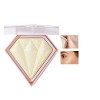 5 Couleur Diamond Highlighter Palette, Mettre en valeur, Trim & Rougir 3 Utilisations Poudre de Lueur, Brillant Bronzer Highl