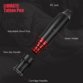 LIUMATE Kit de Tatouage Complet Machine à Tatouer Rotative avec 30 Cartouches Daiguilles Alimentation Pédale Accessoires de 