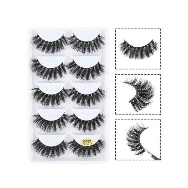 UAMOU En vrac 2/50/100 boîtes de Faux Cils 3D Cils de vison Volume naturel Extension de Cils Faux Cils en vrac Cilios Cheerfu