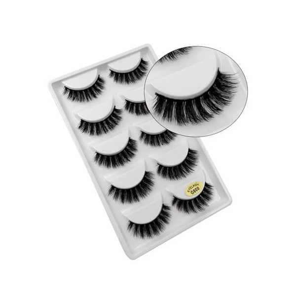 UAMOU 3D Faux cils de vison naturel longs doux Faux cils maquillage vaporeux dramatique moelleux cilios Faux cils Cheerfully 