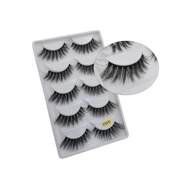 UAMOU 3D Faux cils de vison naturel longs doux Faux cils maquillage vaporeux dramatique moelleux cilios Faux cils Cheerfully 