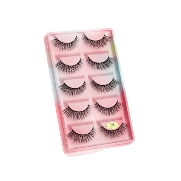 UAMOU Faux-Cils en vison 3D pelucheux, 10/50/100 boîtes, maquillage naturel, Long Volume, en vrac, personnalisés Cheerfully 