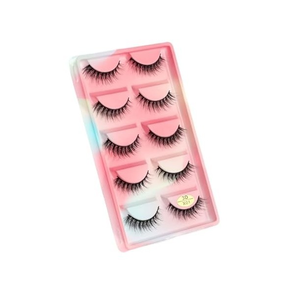 UAMOU Faux-Cils en vison 3D pelucheux, 10/50/100 boîtes, maquillage naturel, Long Volume, en vrac, personnalisés Cheerfully 