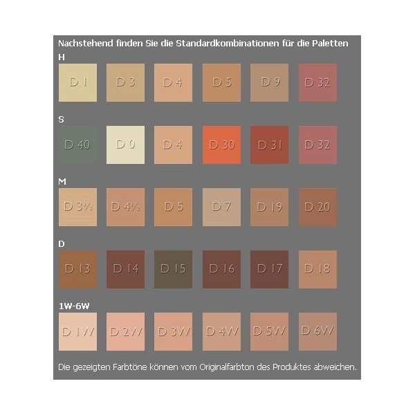 dermac OCTOCOLOR Camouflage Palette 6 Couleurs, sorti erung : M