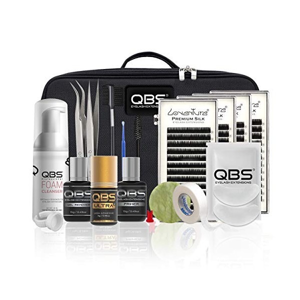 Qbs ® Extension de Cils Kit de Départ/Set Professionnel - Loventure® Soie Cil