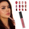 12 Color Cream Texture Lipstick Waterproof, Lip Lust Creme Lipgloss, Waterproof Long Lasting Liquid Lipstick for Women mixed