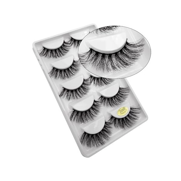 UAMOU 3D Faux cils de vison naturel longs doux Faux cils maquillage vaporeux dramatique moelleux cilios Faux cils Cheerfully 