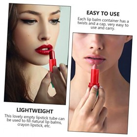 FRCOLOR 60 Pcs Tube De Rouge À Lèvres Au Poivre Contenants De Brillant À Lèvres Rechargeables Tubes De Brillant À Lèvres Vide