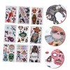 DOITOOL 54 Pcs Verre Autocollant Fenêtre Autocollant Halloween Mur SAccroche Mexique Autocollants Halloween Sac De Fête Jour