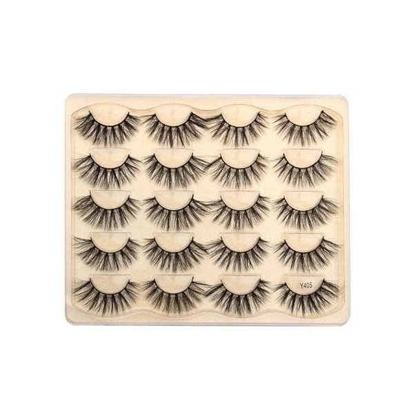 UAMOU 50/100/300 paires de Cils de vison naturel Faux 3d Cils de vison bande épaisse dramatique Faux Cils Extension maquillag