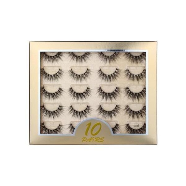 UAMOU 50/100/300 paires de Cils de vison naturel Faux 3d Cils de vison bande épaisse dramatique Faux Cils Extension maquillag