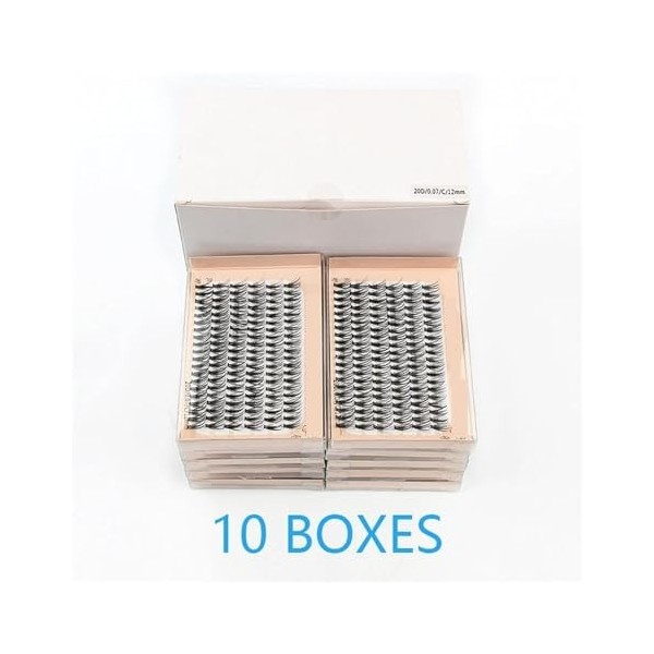 UAMOU 120 grappes/boîte cils 10D Extension de cils individuels grappes de faux cils maquillage Cheerfully Color : 10 boxes 1