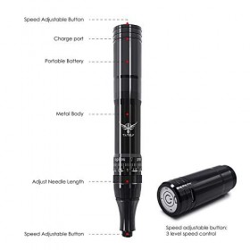 TATELF Machine de maquillage permanent sans fil avec 2 piles Cartouche 15pcs pour sourcils en poudre Ombre Microshading Eye-l