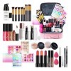 JasCherry Coffrets de Maquillage Complet, Tout-en-un Kit de Maquillage Professionnel avec Trousse Rose Voyage Portable, Ensem