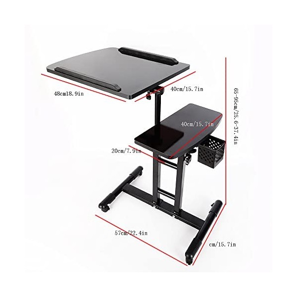 CuCummoo Plateau de tatouage réglable - Établi de travail roulant - Équipement de dessin - Fourniture de bureau - Table de sa