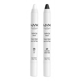 2 NYX Jumbo Eye Pencil - Set 604,601 Milk,Black Bean