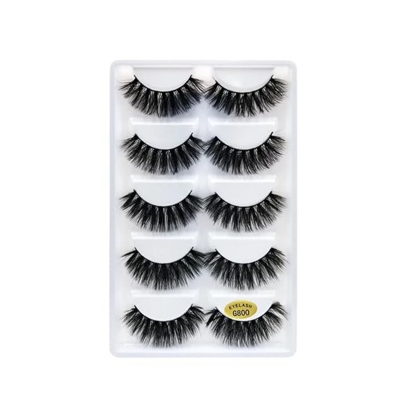 UAMOU 3D Faux cils de vison naturel longs doux Faux cils maquillage vaporeux dramatique moelleux cilios Faux cils Cheerfully 