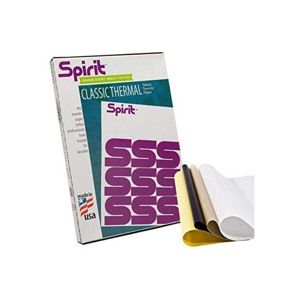 Papier transfert pochoir spirit pour tatouage Repro FX classic thermal 100 feuilles