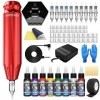 Kit Tatouage Machine Tatouage 20 Aiguille Tatouage 8 Encre Tatouage Machine Tatouage Professionnel WTK085