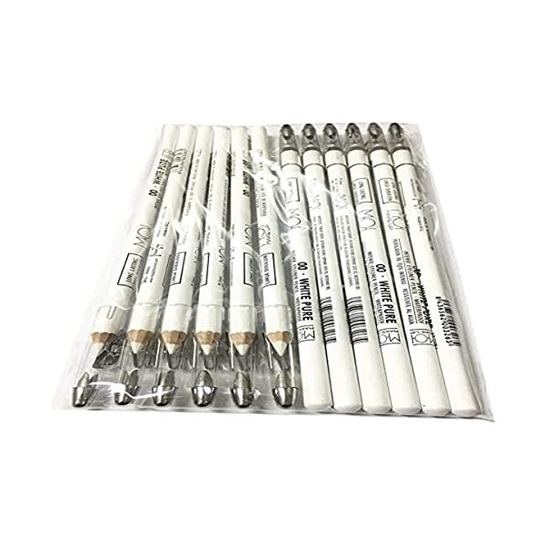 Moi Profesional Lot de 12 crayons blancs à usage profilé pour les yeux ou pour le marquage cuir Esp. Laser 00 · White Pure – 