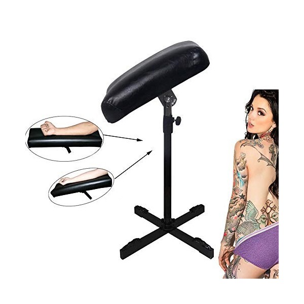 Accoudoir de tatouage réglable en hauteur 65-110 cm avec support, trépied, repose-jambes, accessoires pour studios, salons de