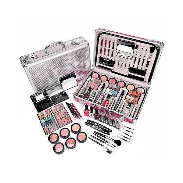 Kit De Maquillage pour Femme Kit Complet, 68 pièces Kit Maquillage Femme Complet, palette de fard à paupières, blush, rouge à