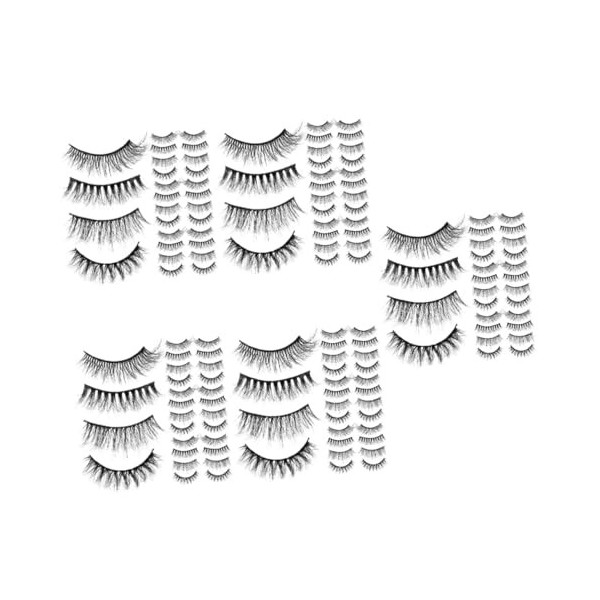 Housoutil 100 Paires Cils Fournitures De Maquillage Se Réconcilier Imitation Vison Mascara