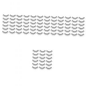 Housoutil 100 Paires Cils Pestañas Postizas Noir Artificiel Fournitures De Maquillage Multicouche Imitation Vison 3d Produits