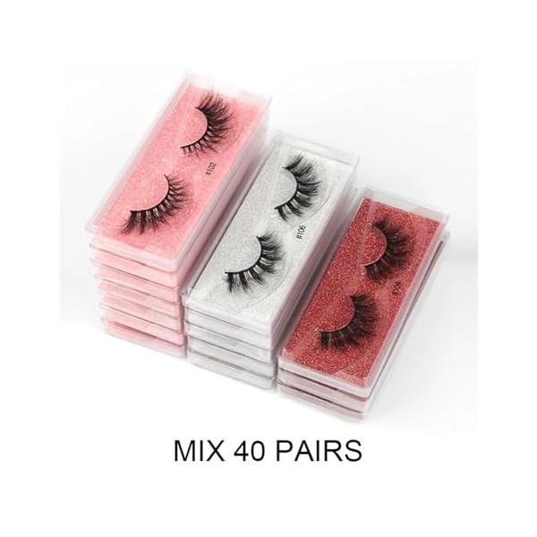 UAMOU Cils en désordre 3d cils de vison cils de vison naturel doux cilios faux cils maquillage faux cils en vrac Cheerfully 