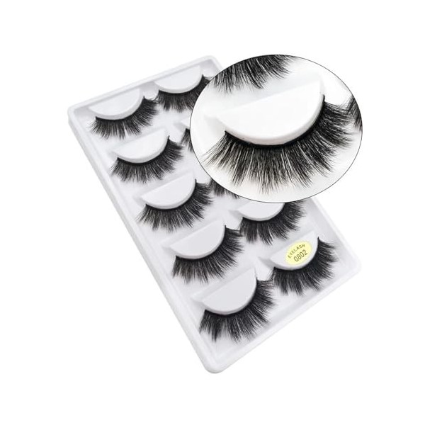 UAMOU 3D Faux cils de vison naturel longs doux Faux cils maquillage vaporeux dramatique moelleux cilios Faux cils Cheerfully 