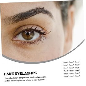 Ipetboom 100 Paires De Faux Cils Bandes De Cils En Vrac Cils Faux Cils Cosmétiques Livre De Cils Étui À Cils Cils Simples Cil