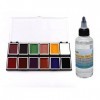 Alcohol-based bodyPainting - Skin Illustrator FX - 12x Base colors 12x8g + Activator 100ml