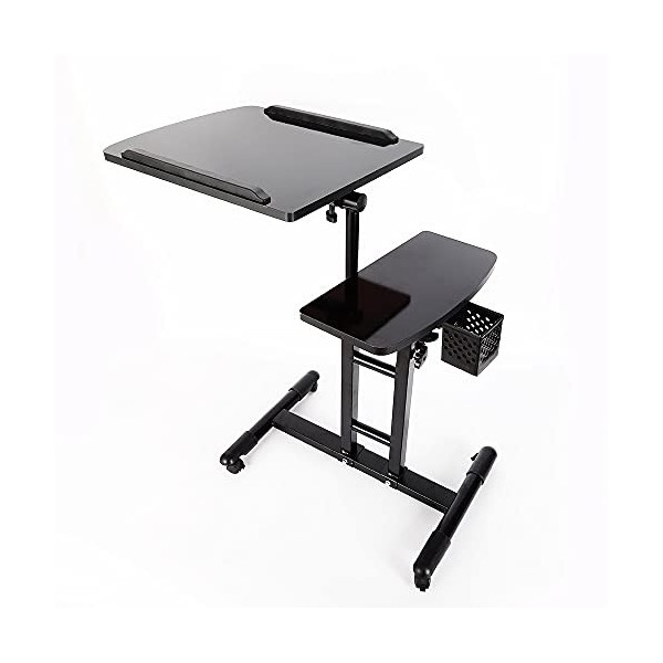 Futchoy Table de Tatouage Mobile, Support de Poste de Travail de Tatouage, réglable de 65 à 97 cm, Repose-Bras Portable, Tabl