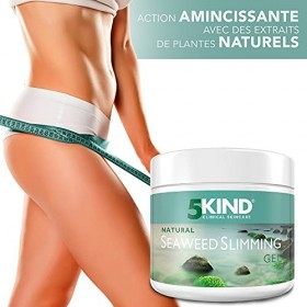 Gel amincissant naturel 5kind à base dalgues et crème anti-cellulite au café, aux algues et à lhuile essentielle de menthe&nbsp;