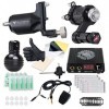 Dragonhawk Extreme V2 Tattoo Kit 2 Rotary Machines Motor Gun Power Supply Disposable Needles Tips for Tattoo Artist