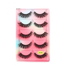 UAMOU Cils de vison en vrac 5 paires de Faux Cils longs naturels Cilios vison 3D Faux Cils maquillage Cils moelleux maquillaj