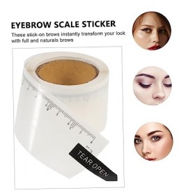 Angoily 8 Rouleaux Règle De Des Sourcils Lame Rasoir Moule Etiquette Autocollante Jetable Blanche Femme Règle De Guidage Auto