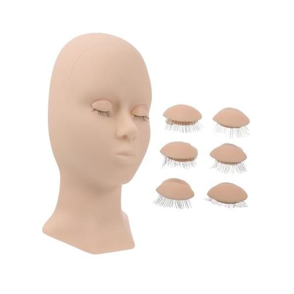 FOMIYES 2 Pièces Forme De Tête En Silicone Faux Cils Métier Auxiliaire Gel De Silice